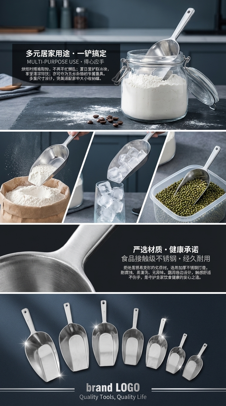 铝合金冰铲 大中小号鸟食铲 面粉铲干果盐巴饰品手工铲子铝合金小冰铲 面粉铲 调料铲 工具铲 酒具小工具 厂家直销详情3