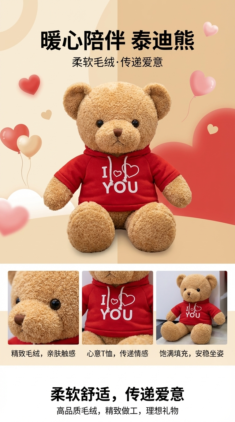 潮流玩具定制毛绒玩具熊公仔娃娃玩偶毛绒玩具可爱玩具详情1