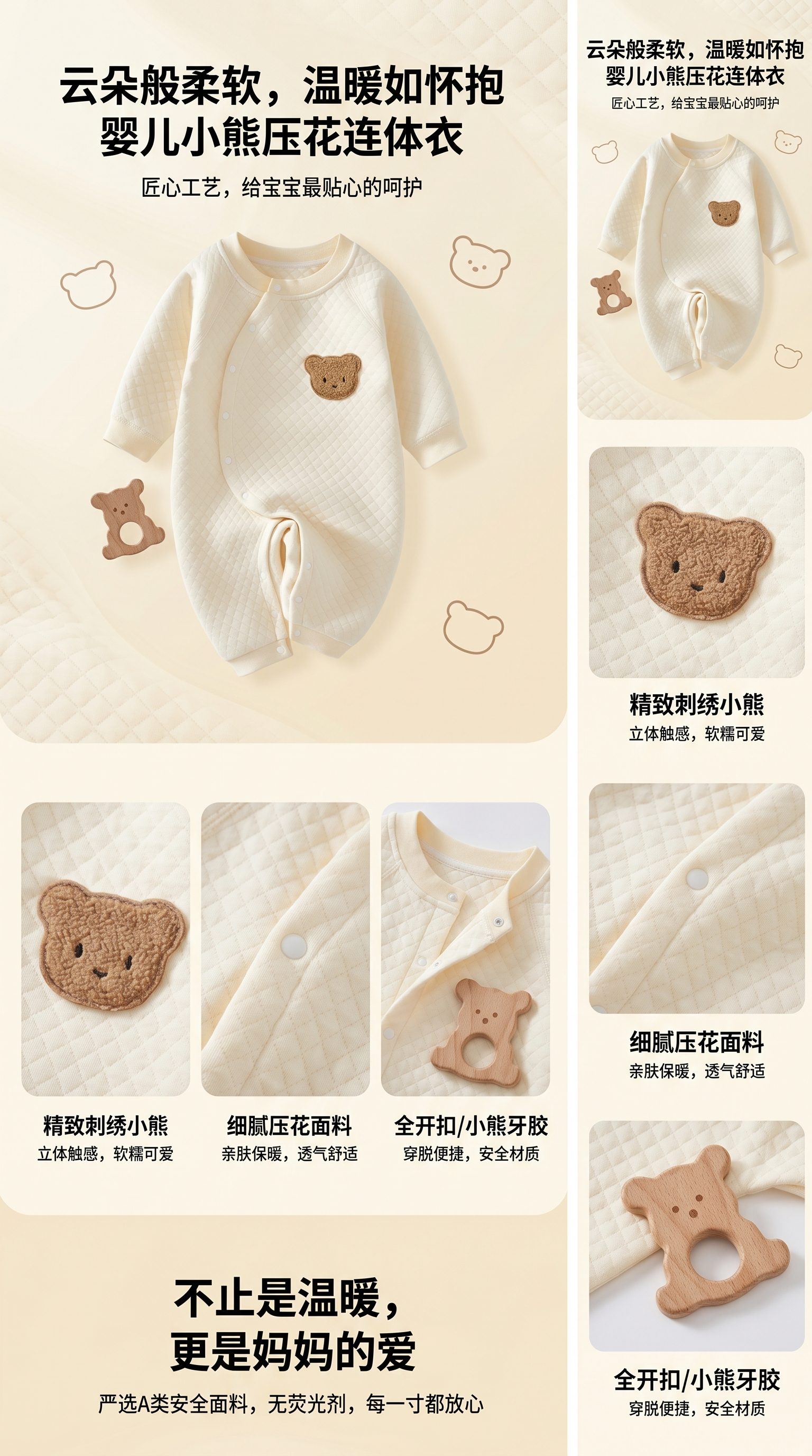 婴儿衣服秋冬连体衣无骨夹棉新生儿偏襟宝宝哈衣爬服家居衣百搭详情1