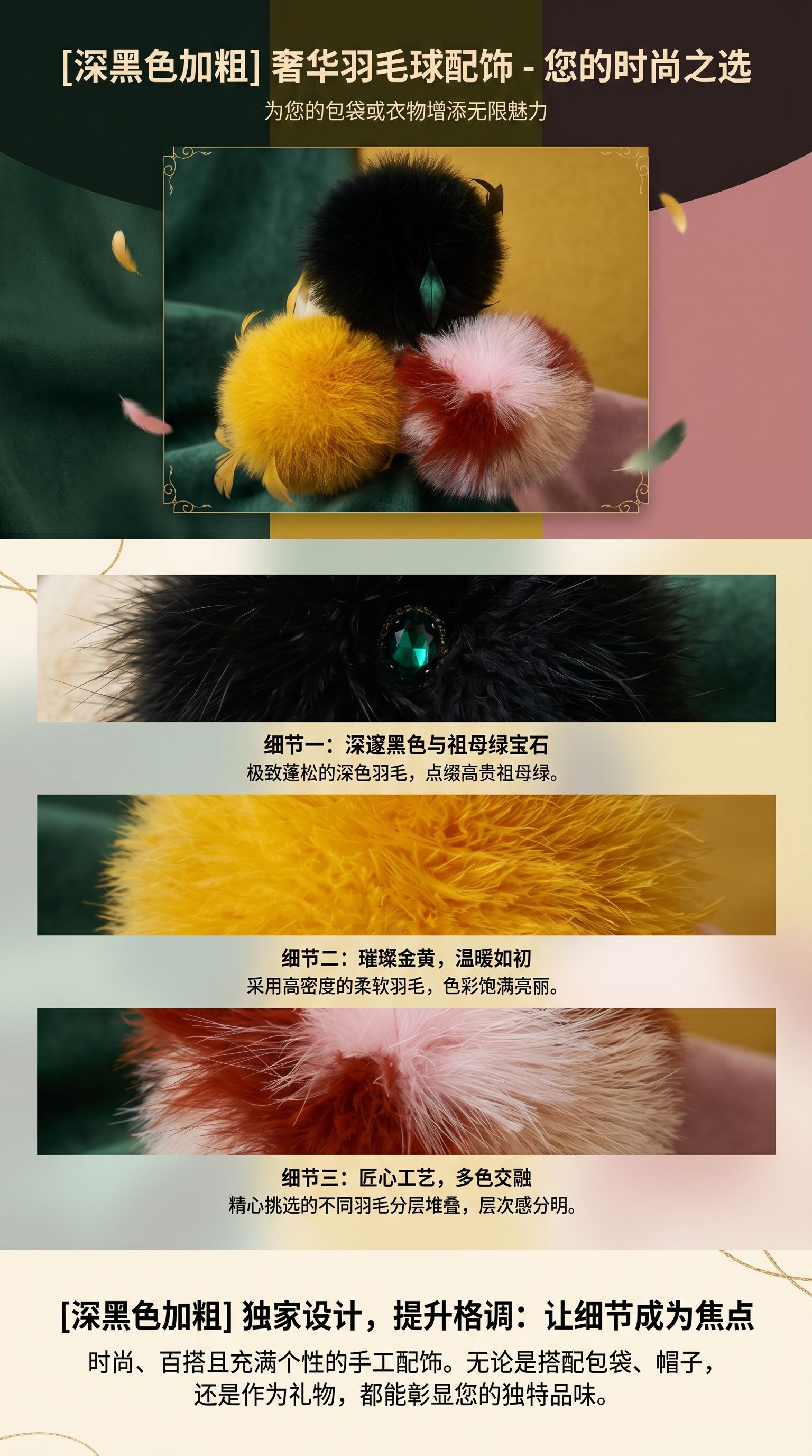 彩色大号毛球长绒毛彩色毛毛球鞋帽包包装饰辅料毛绒球详情1