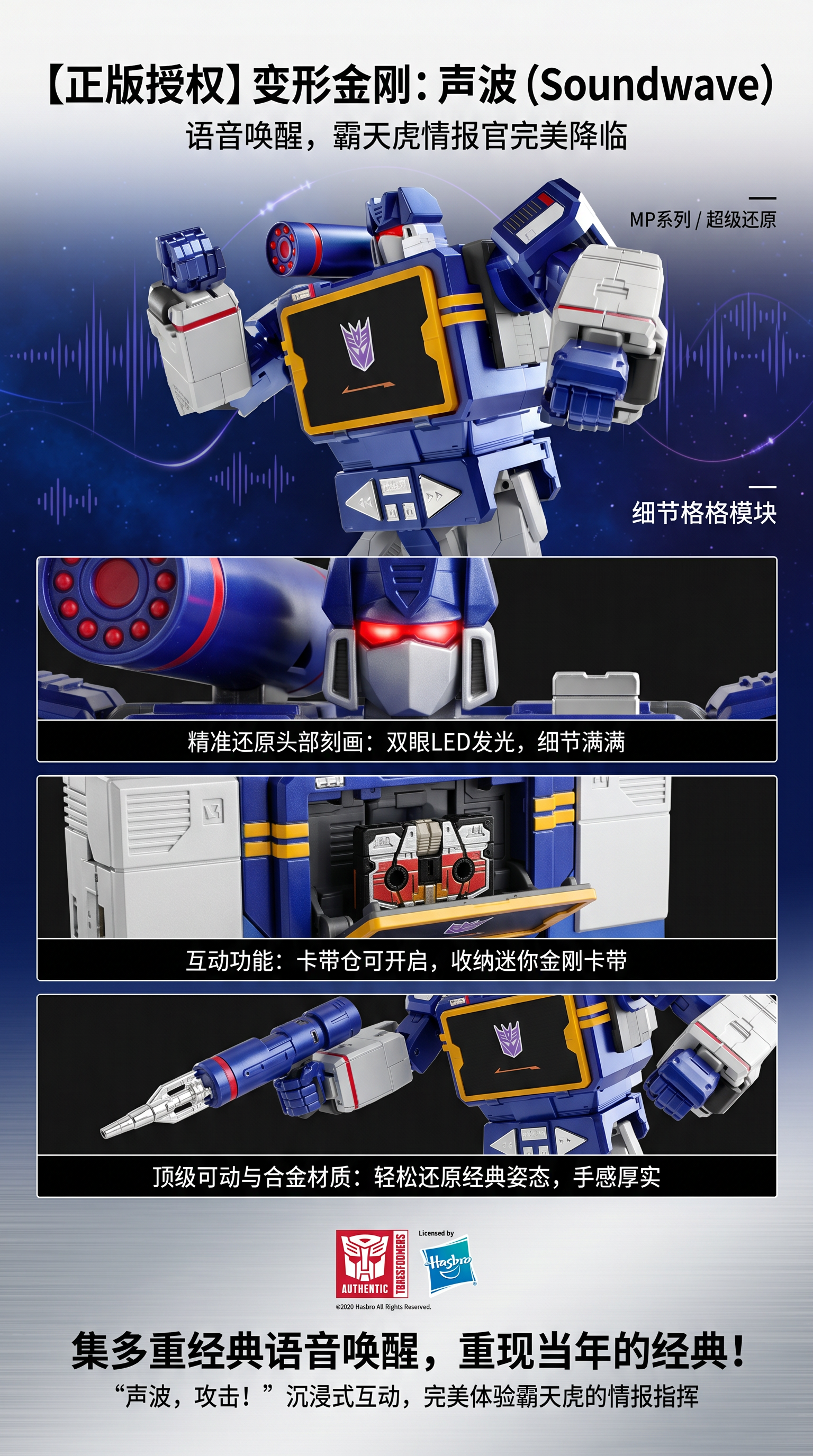 【 Transformers Official License 】 Losen Megatron G1 Flagship Mini Robot pic 1