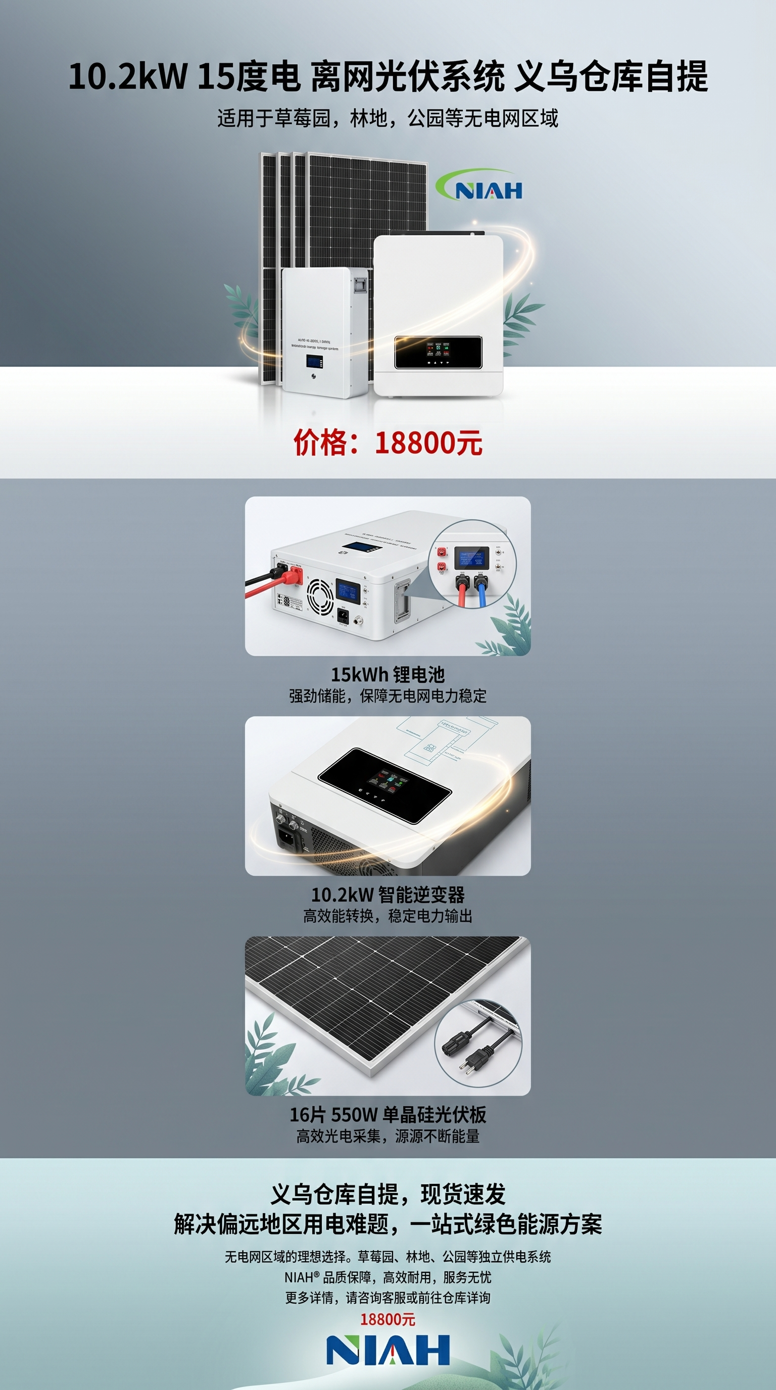 家用500W太阳能板离网光伏系统太阳能储能器逆变器锂电池充电板交流电器负载详情1