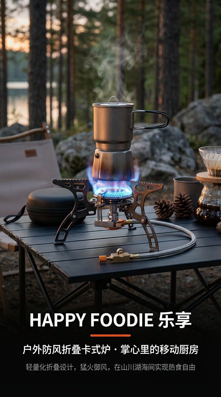 卡式炉户外便携式燃气灶野外炉具露营瓦斯炉GAS STOVE 折叠炉详情1