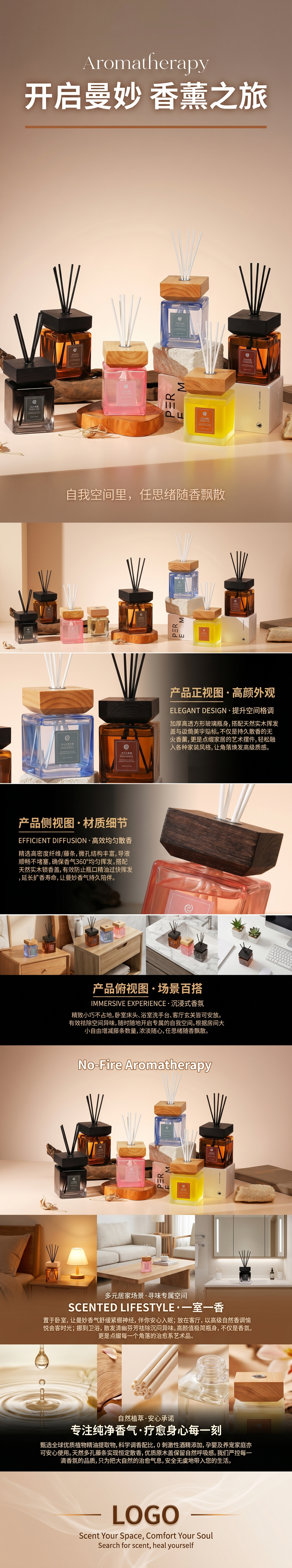 香薰瓶天然香薰精油扩香瓶家居装饰香氛盒详情1