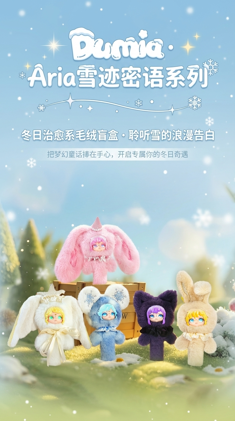 Dumia caja ciega rastro de nieve whisper handheld serie espejo caja ciega de peluche juego de moda organizador de mano colgante bonito bondadoso juguetes regalos pic 1