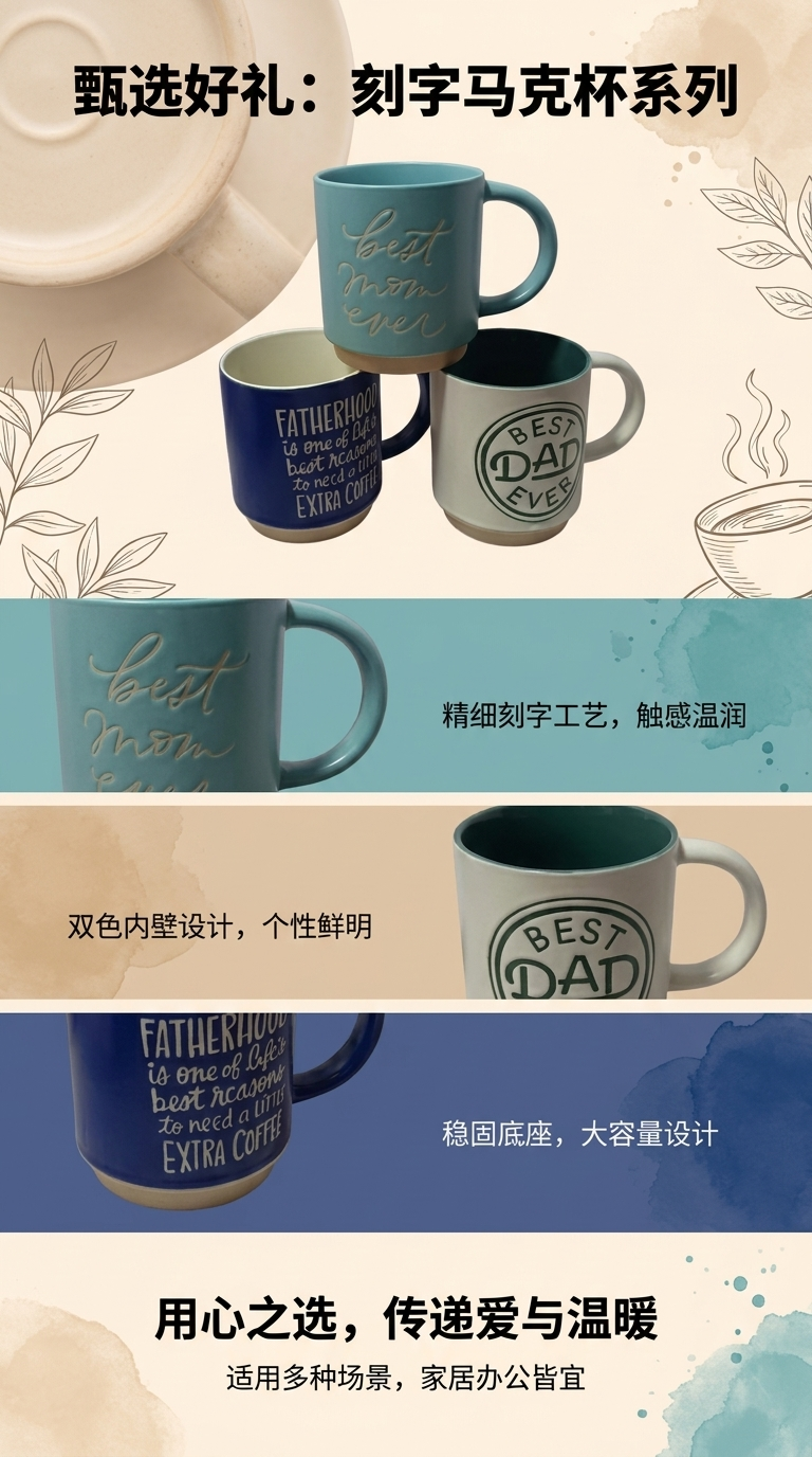 马克杯情侣杯咖啡杯伴手礼杯来样定制外贸出口详情1