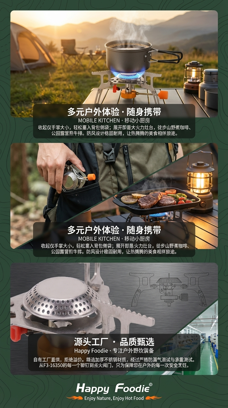 The new outdoor mountain climbing fire stove is small and easy to carry. The plastic box packaging is not easy to deform. Portable source factory source factory pic 3