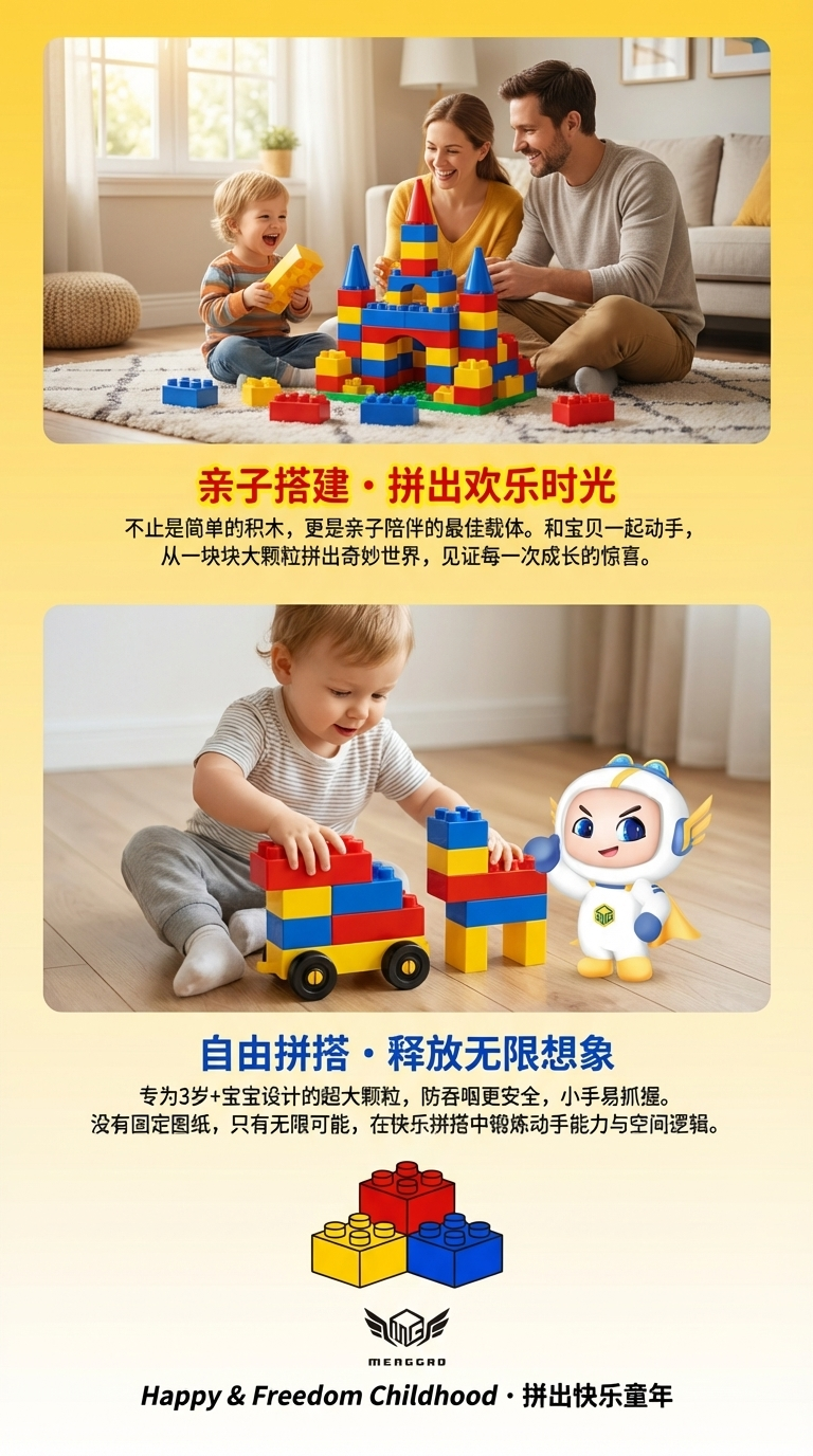 外贸儿童益智玩具特大号积木DIY搭建拼装玩具批发详情3