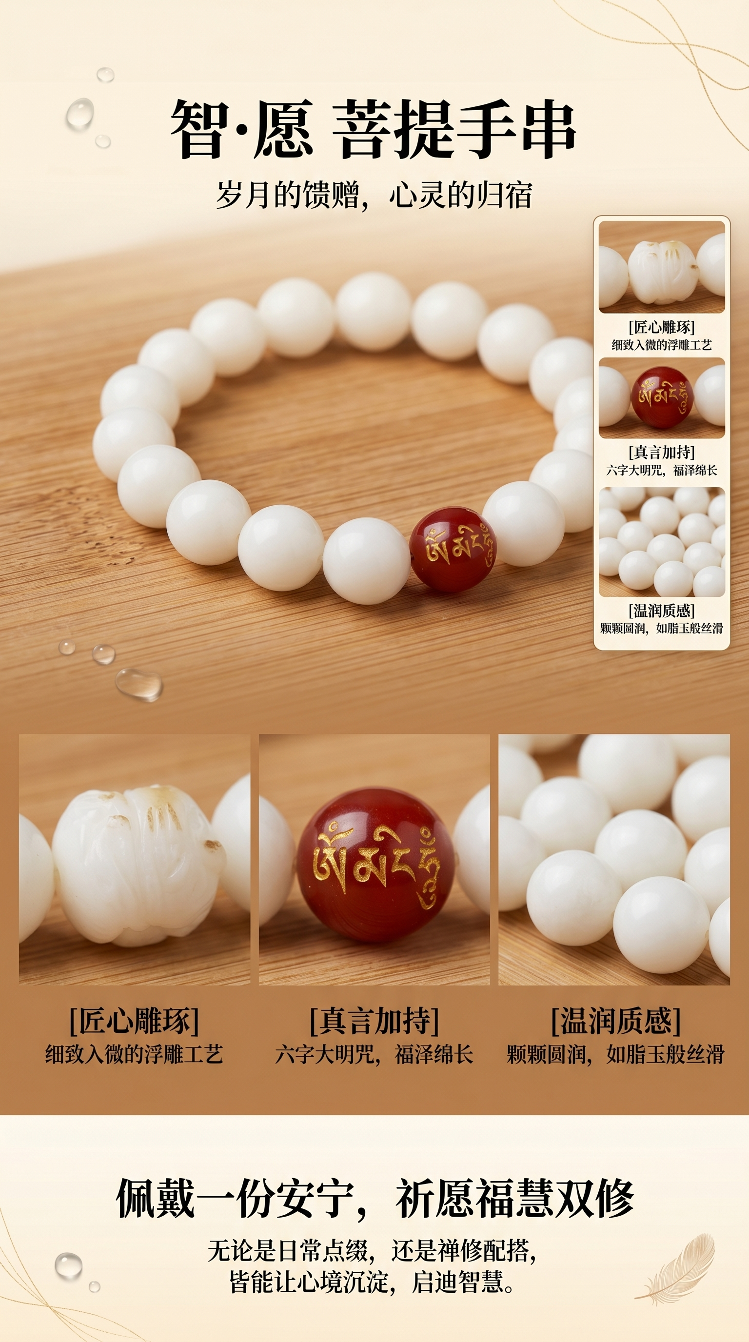 Natural stone bracelets are fashionable and versatile for women. They are unisex couple bracelets pic 1