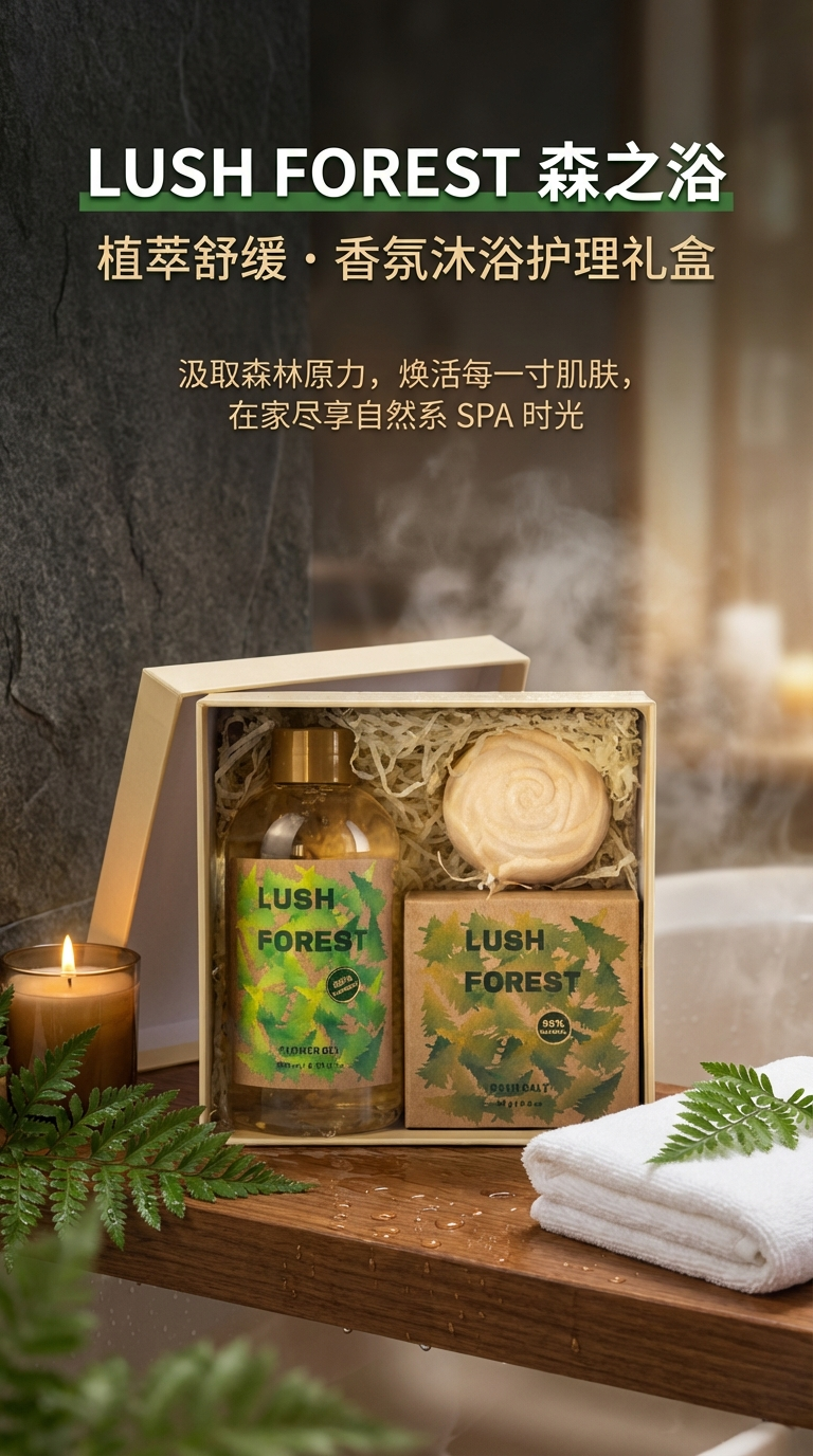 Customizable scented body wash, bath salt, souvenir, gift box, exquisite Chinese-style gift box, body care set, scented candles, essential oil gifts pic 1