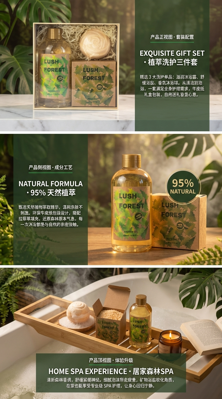 Customizable scented body wash, bath salt, souvenir, gift box, exquisite Chinese-style gift box, body care set, scented candles, essential oil gifts pic 2