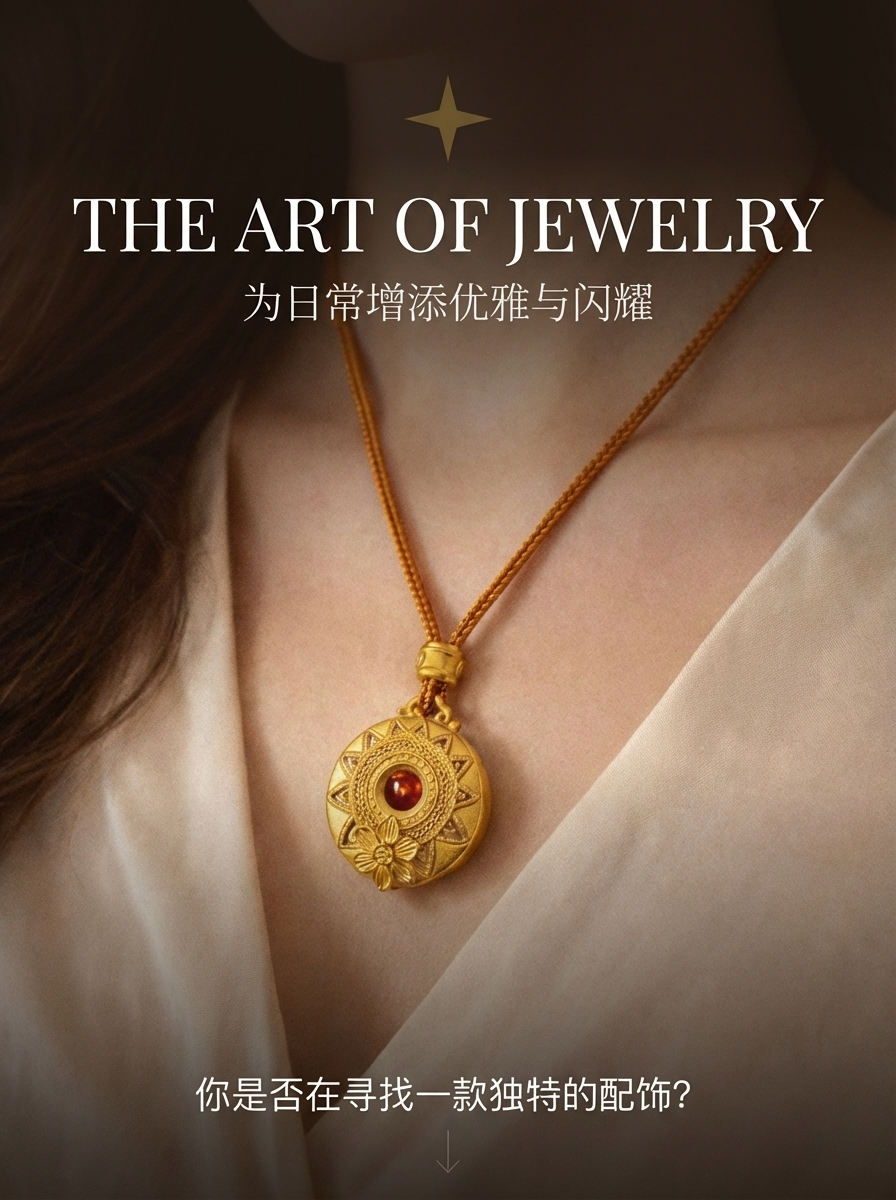 金色吊坠项链莫桑石蝴蝶珍珠挂绳金包银时尚简约女款配饰详情1