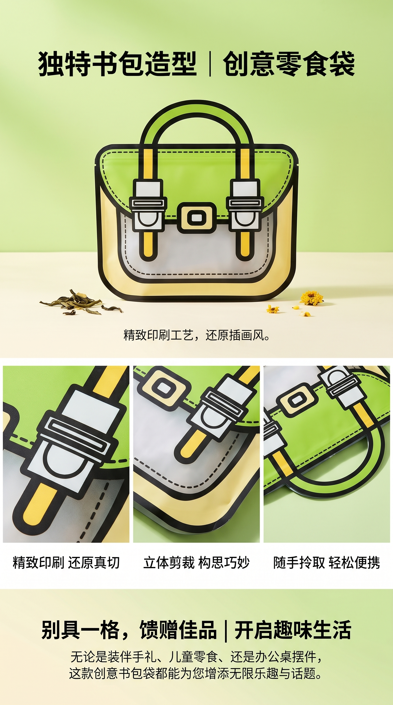 卡通风格手提包可爱时尚通勤包包学生日常背包装饰详情1