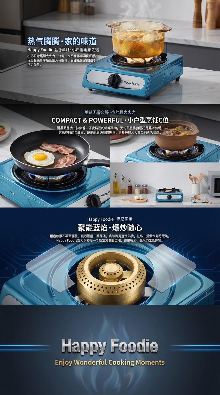 Happy Foodie HF64D запечатывает однофактовый газовый завод pic 3