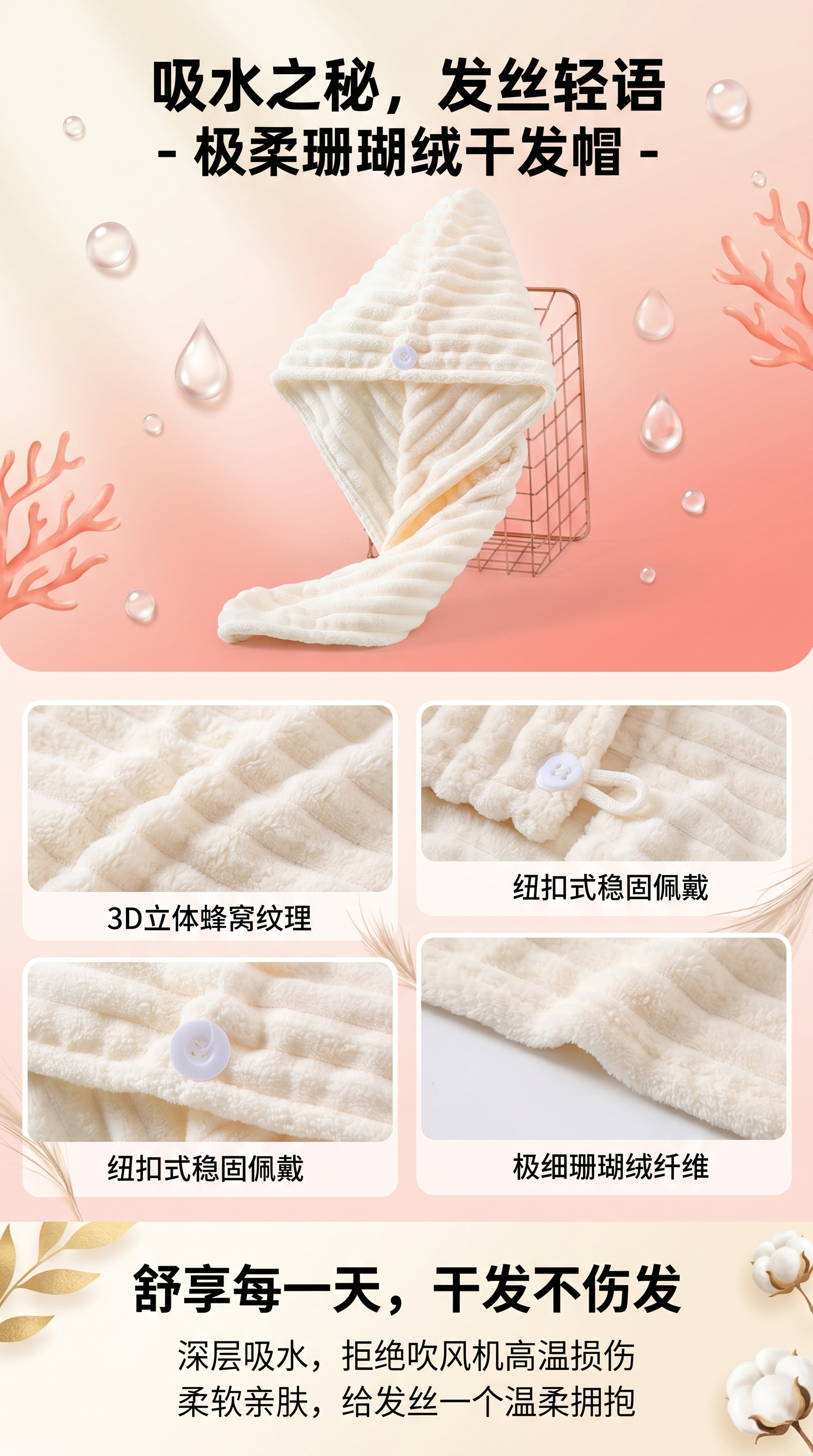 浴帽柔软吸水 详情1
