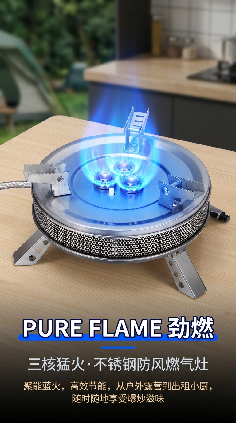 Outdoor camping portable gas stove, family picnic outdoor gas stove, outdoor infrared energy-saving gas stove source factory pic 1