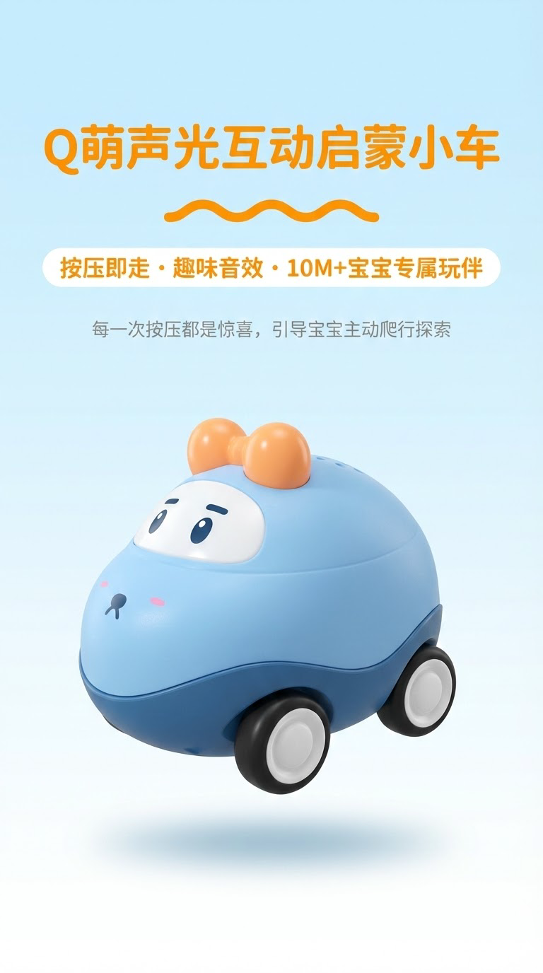 卡通小汽车玩具车儿童玩具婴幼儿学爬男孩女孩益智玩具早教教具详情1