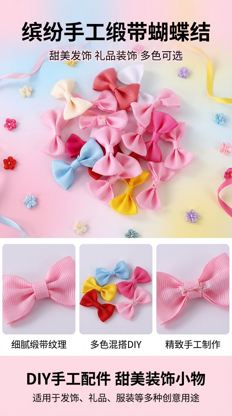 Top-quality colored bow tie, beaded collar flower and bow tie accessories, retro style decorative items pic 1