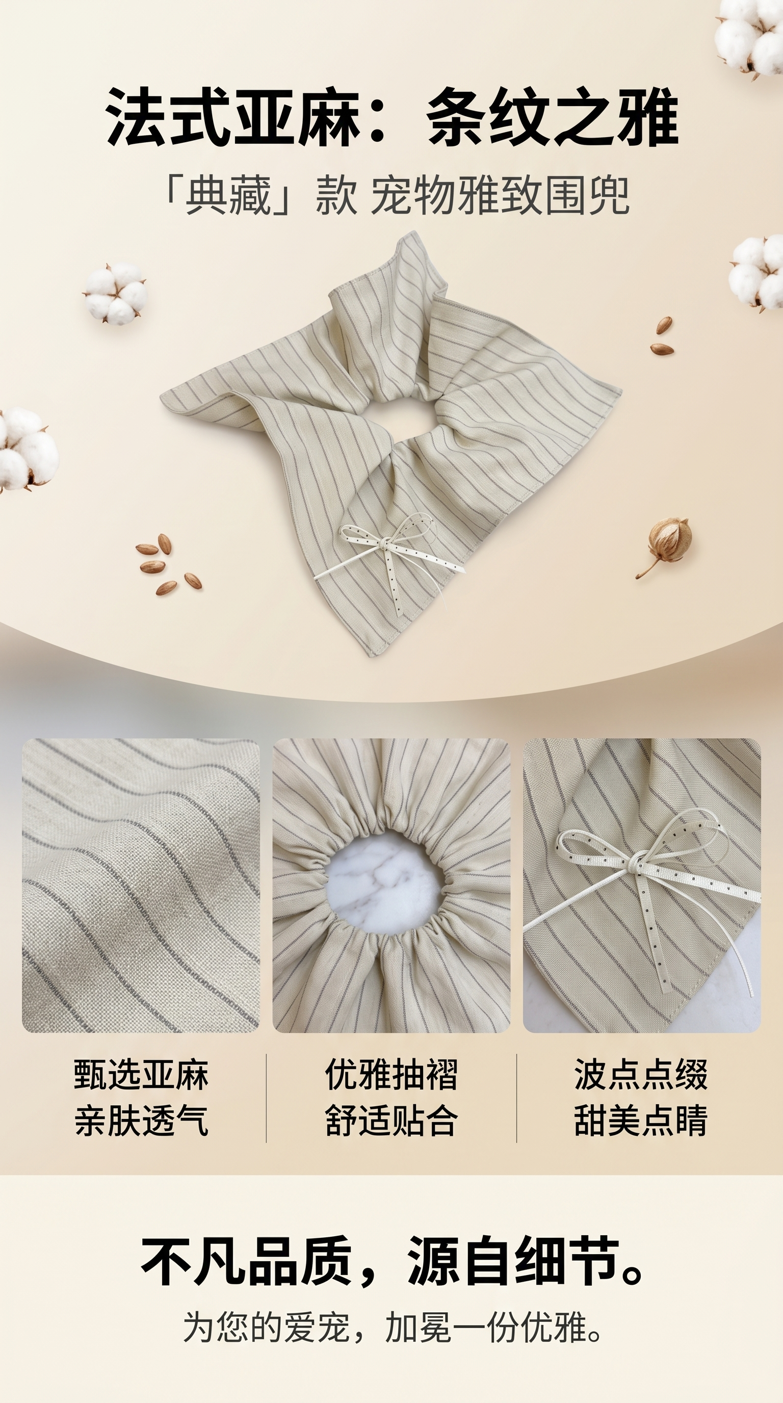 大肠发圈方巾套装 柔软棉麻发饰 大号发圈 甜美日常穿搭详情1