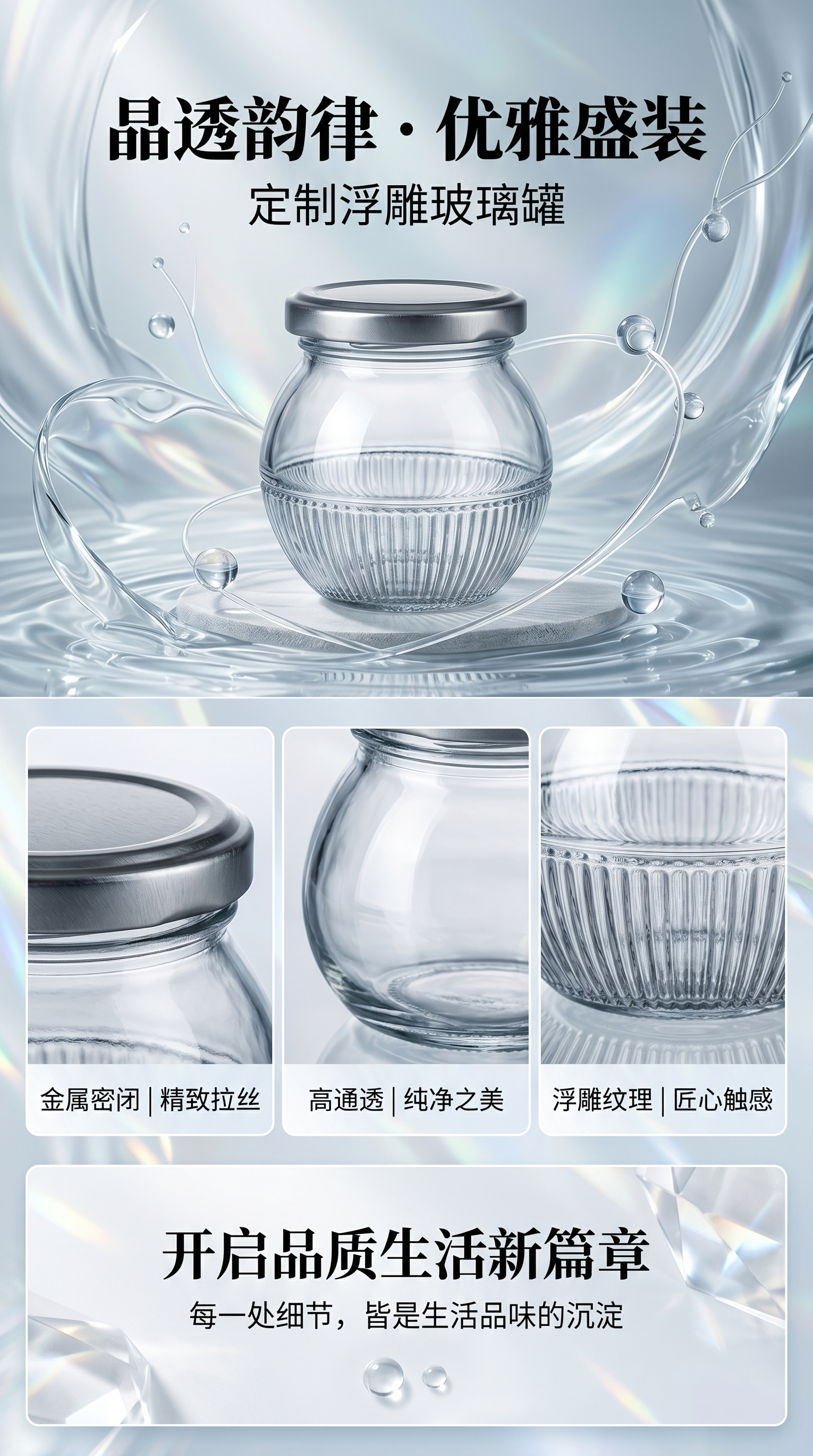 木盖玻璃罐透明泡酒瓶木质密封盖玻璃杯详情1