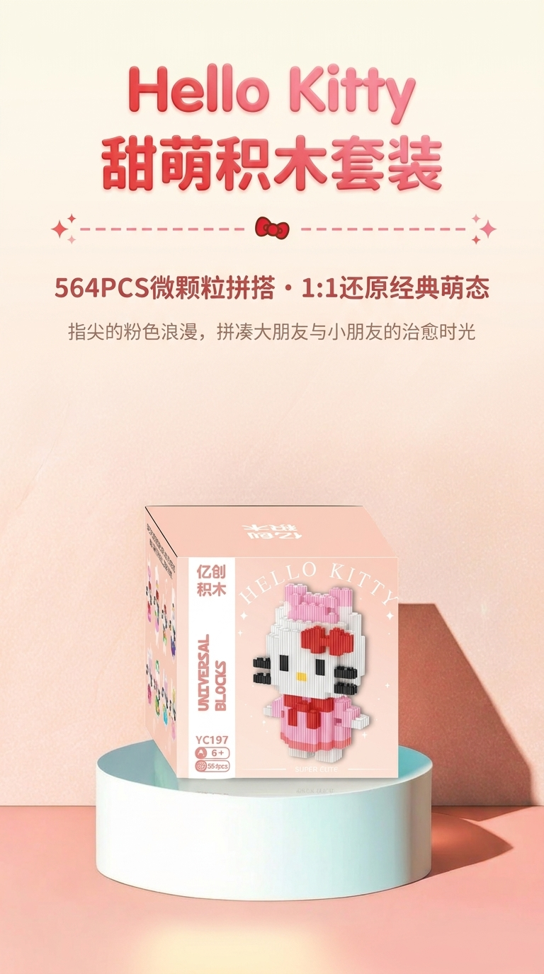 中颗粒积木拼豆玩具适合女孩玩具详情1