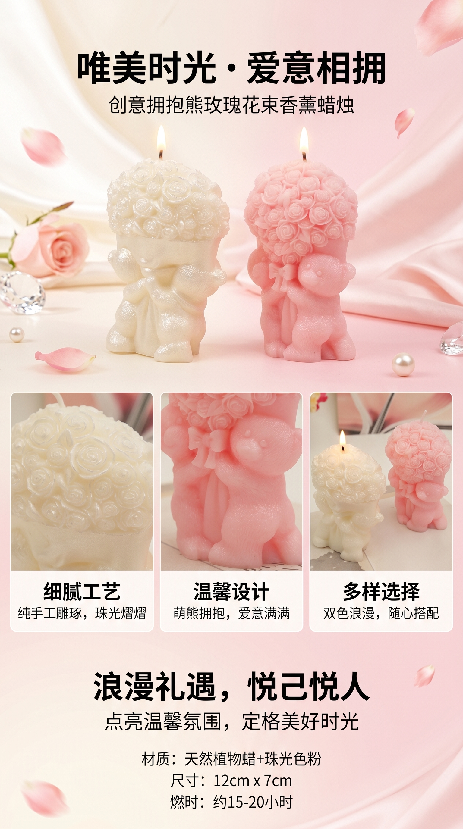 Bear-shaped scented candles are cute and fun home decoration candles pic 1