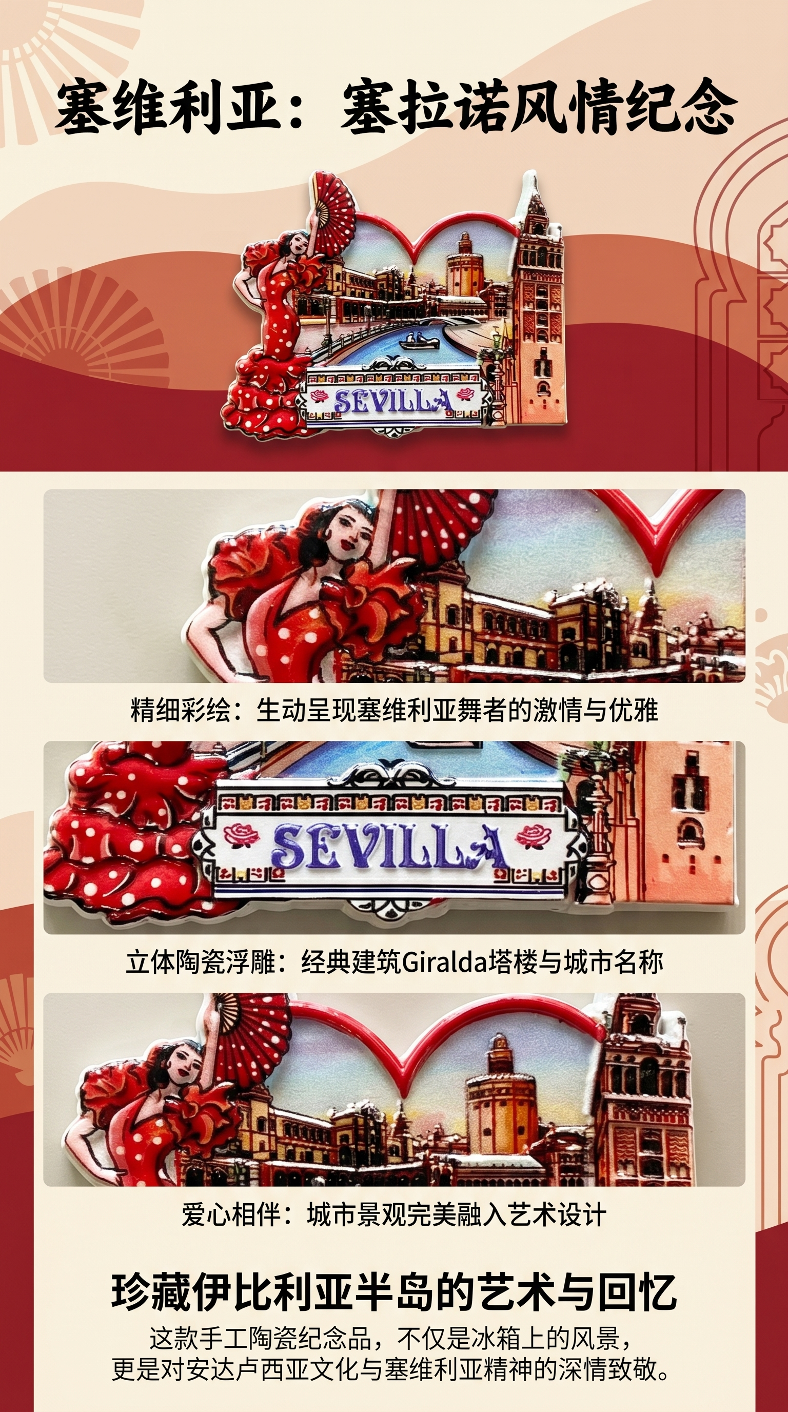 Metal souvenir magnetic sticker refrigerator decoration practical home small ornaments pic 1