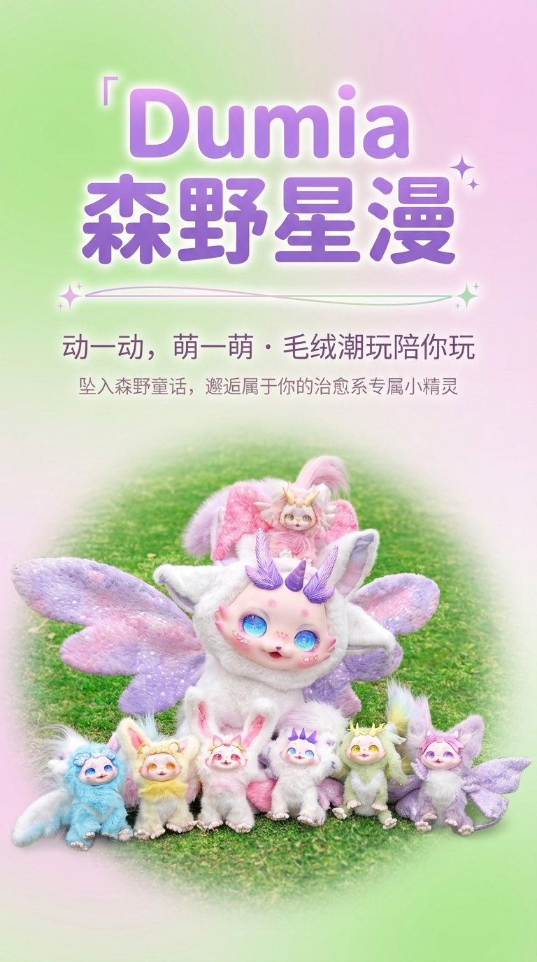 MAYTREE Fantasy Creature Blind Box Trendy Toy Gift DUMIA Seno Starman Plush articulated figurine Doll pic 1
