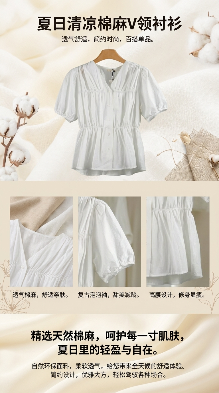A comfortable and versatile white short-sleeved casual shirt for women pic 1