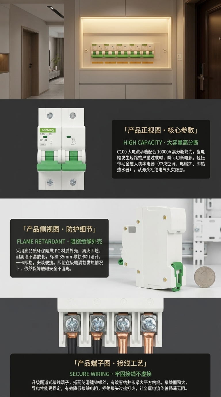 小型断路器电气开关家用工业型16A 2P 380V防水防尘112838595详情2