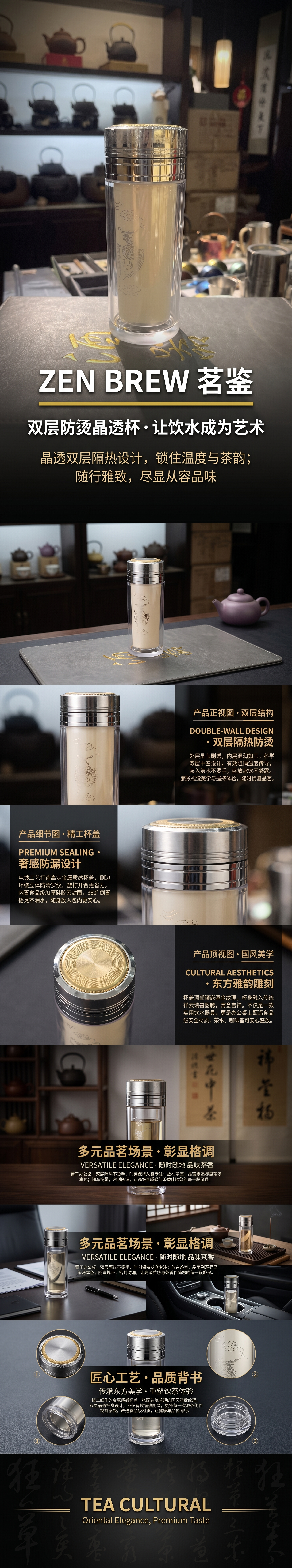 透明玻璃杯 高硼硅耐热防烫水杯家用简约风茶杯详情1