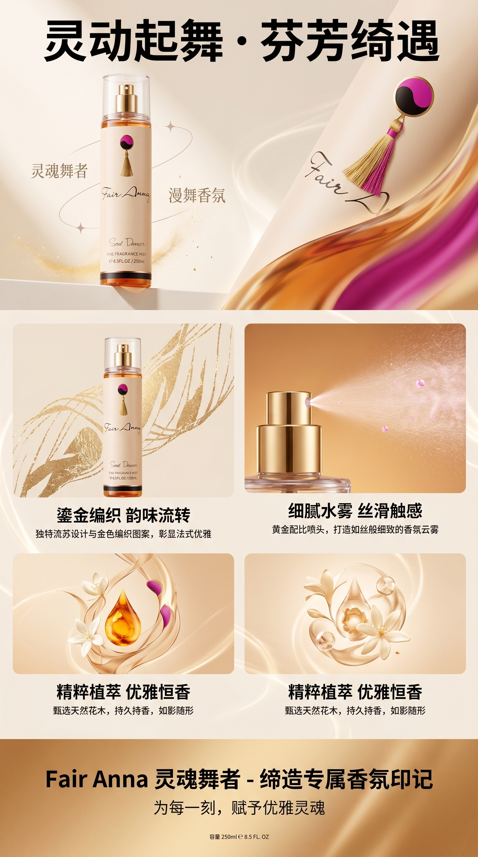 Fair Annie Soul Dancer 香水喷雾 香水瓶装 100ml 持久淡雅花香详情1