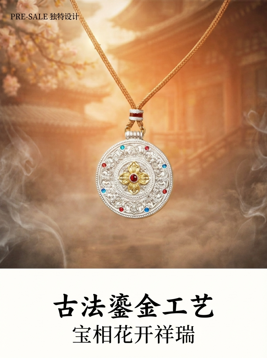 Electric white inlaid chain, hand-painted color-separated hollowed-out compass, silver pendant necklace, simple and versatile for women, a perfect gift pic 2