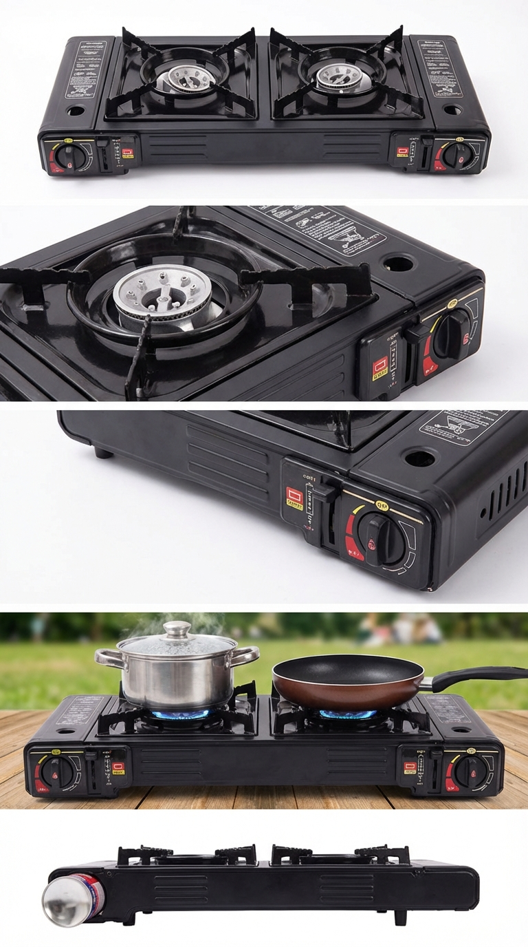 爆款 专供出口便捷式 单用双用卡式炉  家庭野营 煤气灶 瓦斯炉详情2
