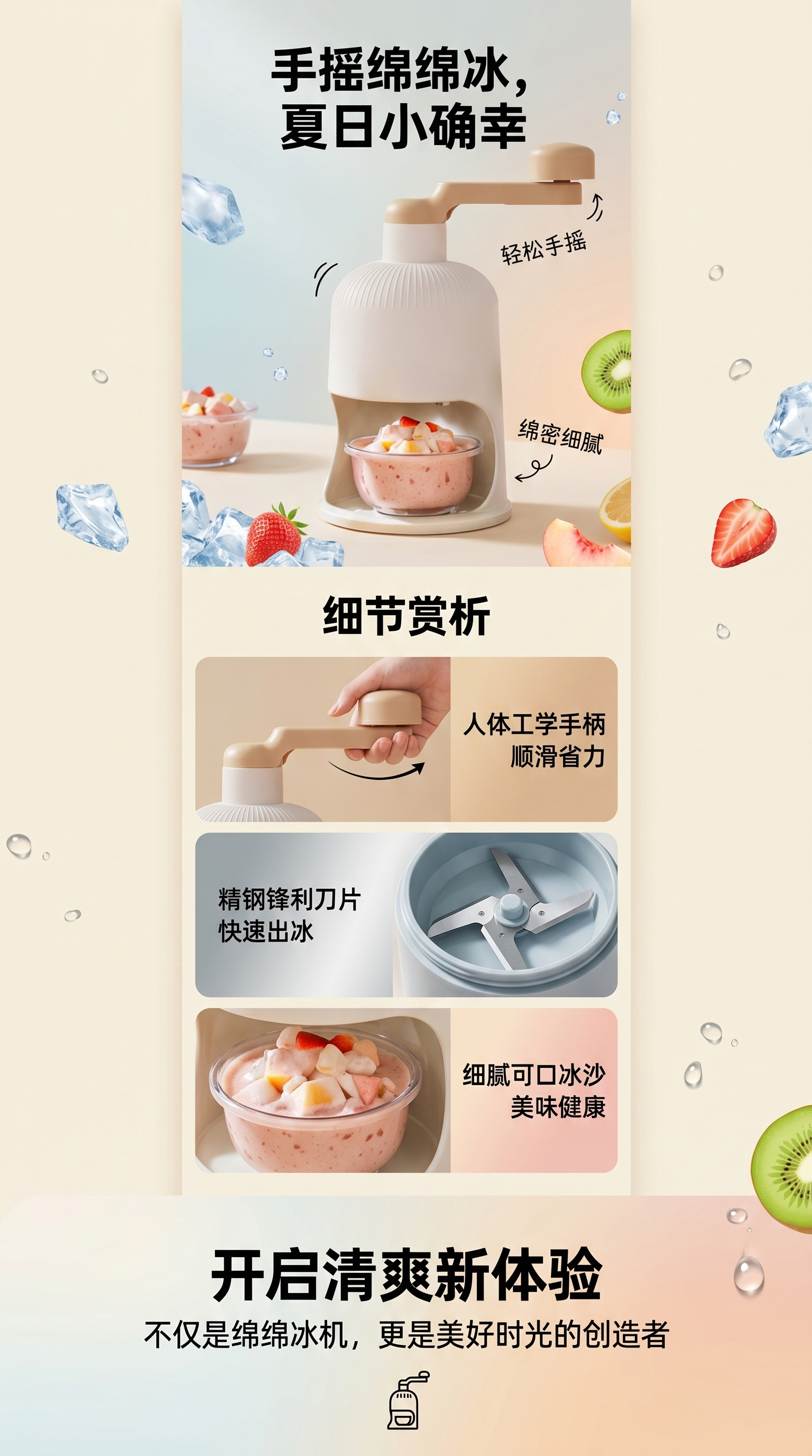 家用手动冰淇淋酸奶机多功能冰淇淋机适配冰箱冰柜详情1