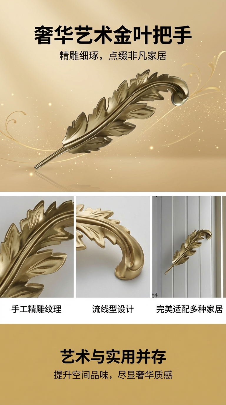 窗帘配饰欧式创意叶片造型窗帘大挂钩卧室客厅树叶窗帘壁钩墙钩详情1