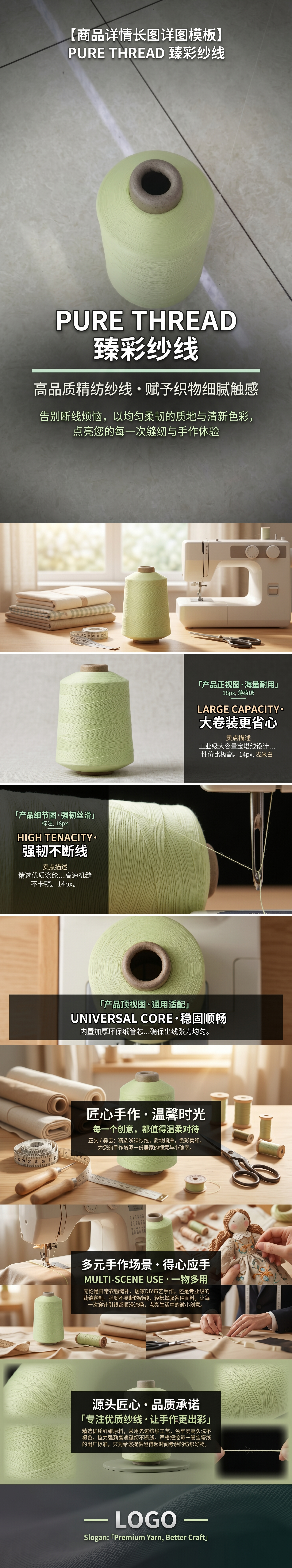 Light green nylon high-elasticity filament pic 1