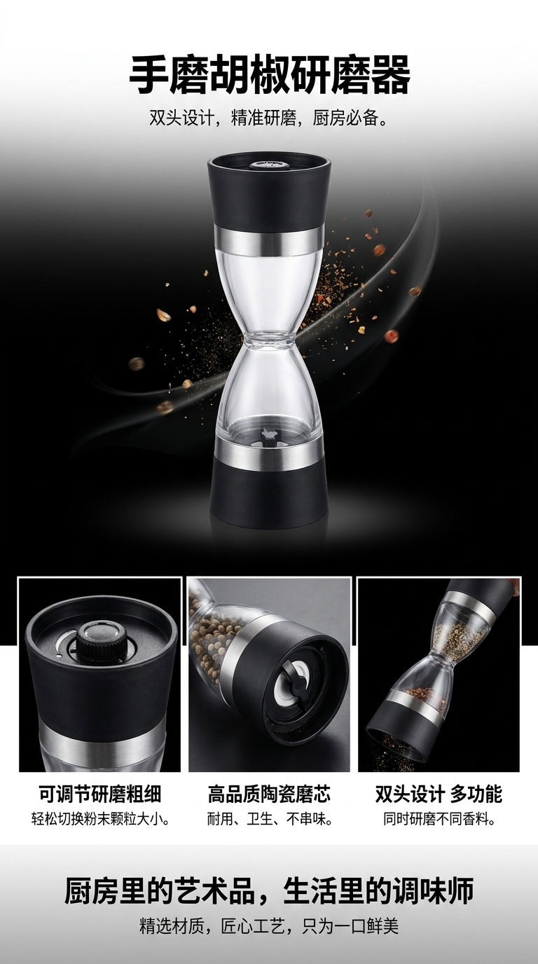 The pepper grinder and plastic grinder are convenient pic 1