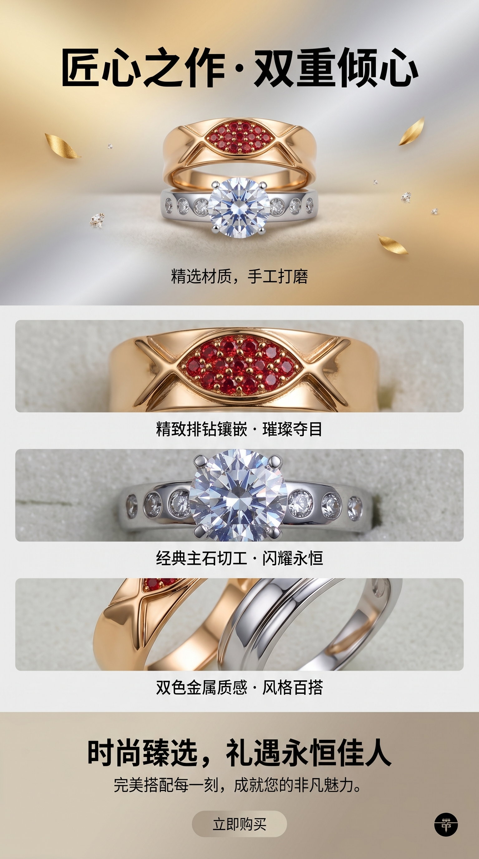 天主教圣人不锈钢女戒简约时尚戒指111826358详情1