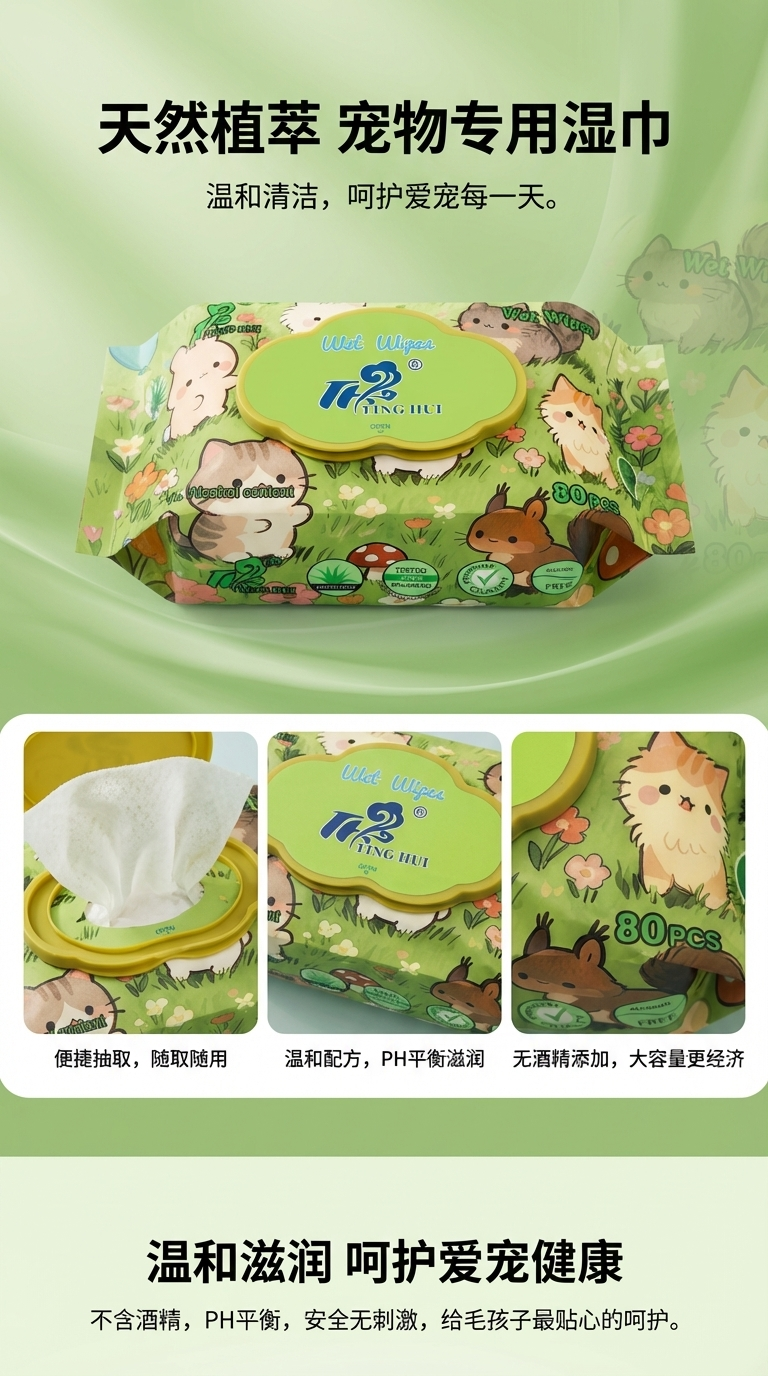 婴儿湿纸巾除油湿巾0抽便携装温和清洁去污抑菌详情1