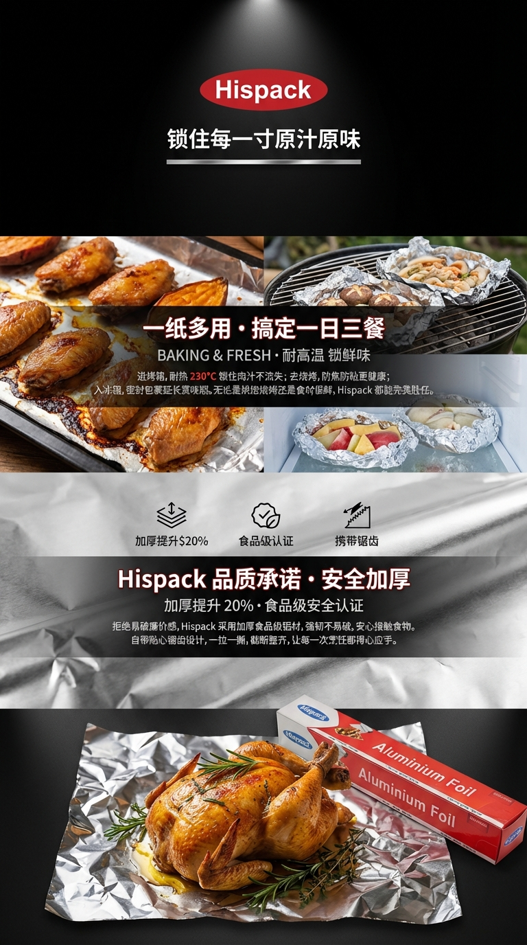 铝箔纸包装盒锡纸Aluminium Foil防潮密封包装盒来米国际铝箔锡纸食品级加厚不易破多种款式好品质多种型号详情3