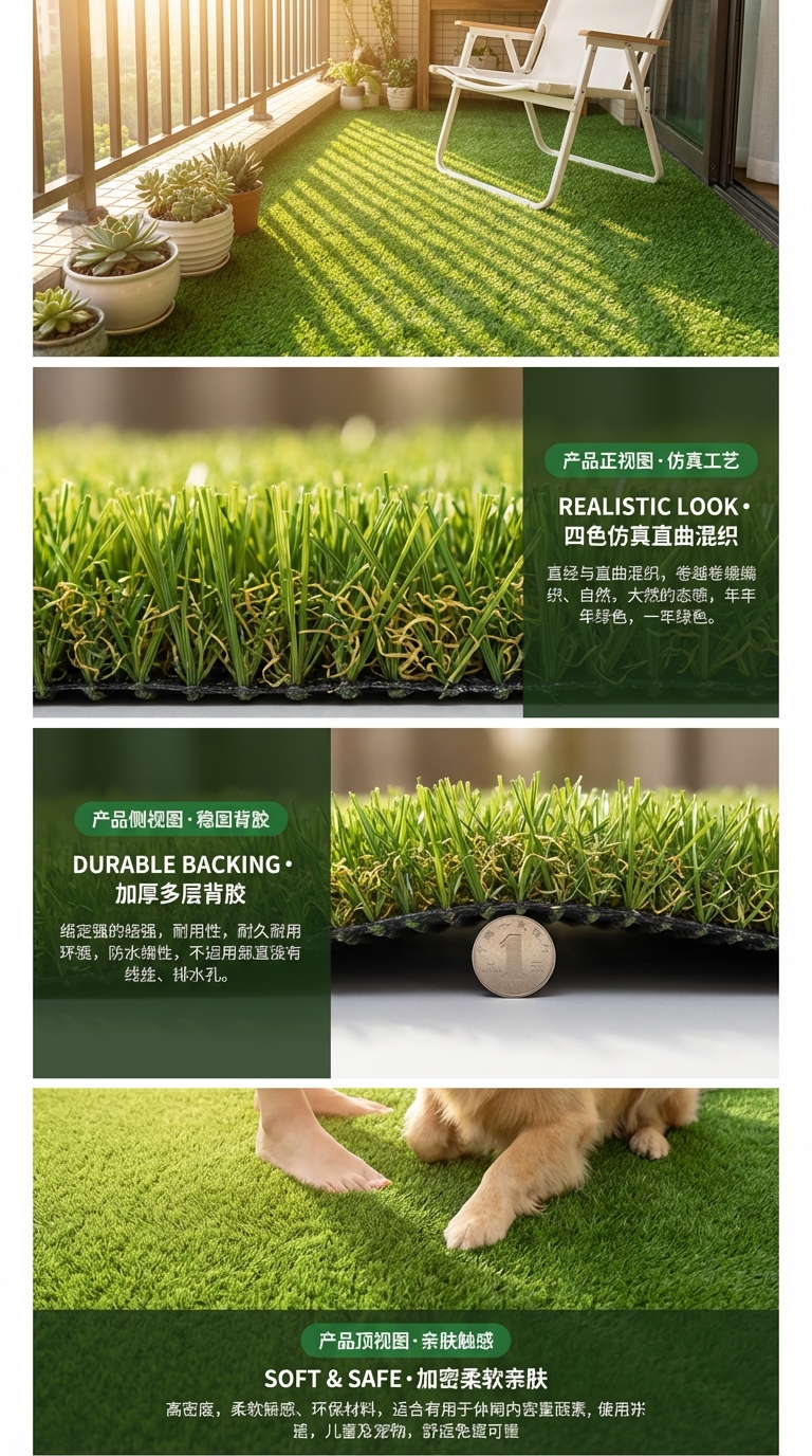 仿真草坪运动草坪足球场运动场草坪免填充草坪学校幼儿园户外草坪室内草坪详情2