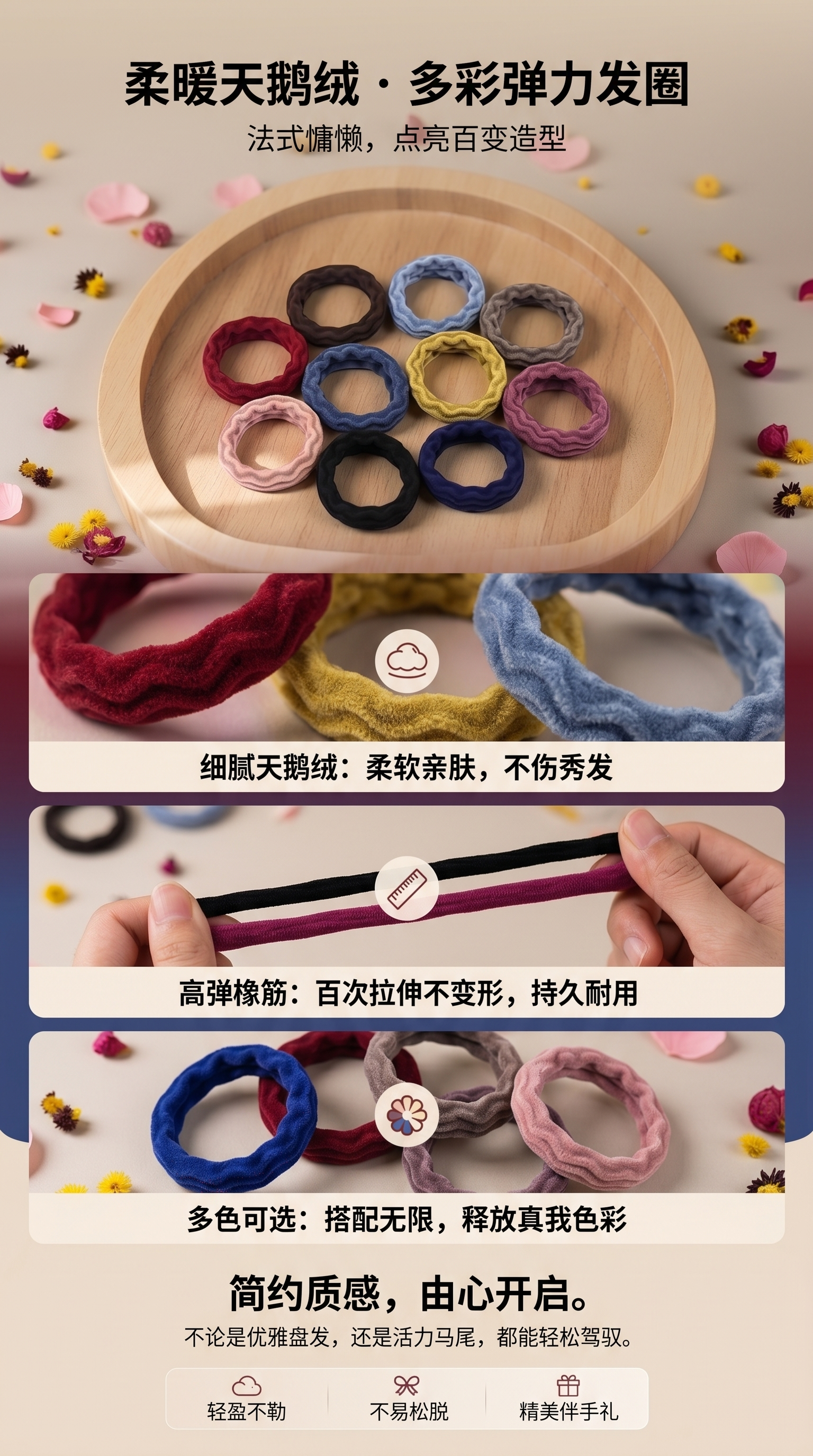 彩色发圈大肠发圈方巾发饰饰品10件装145000849详情1