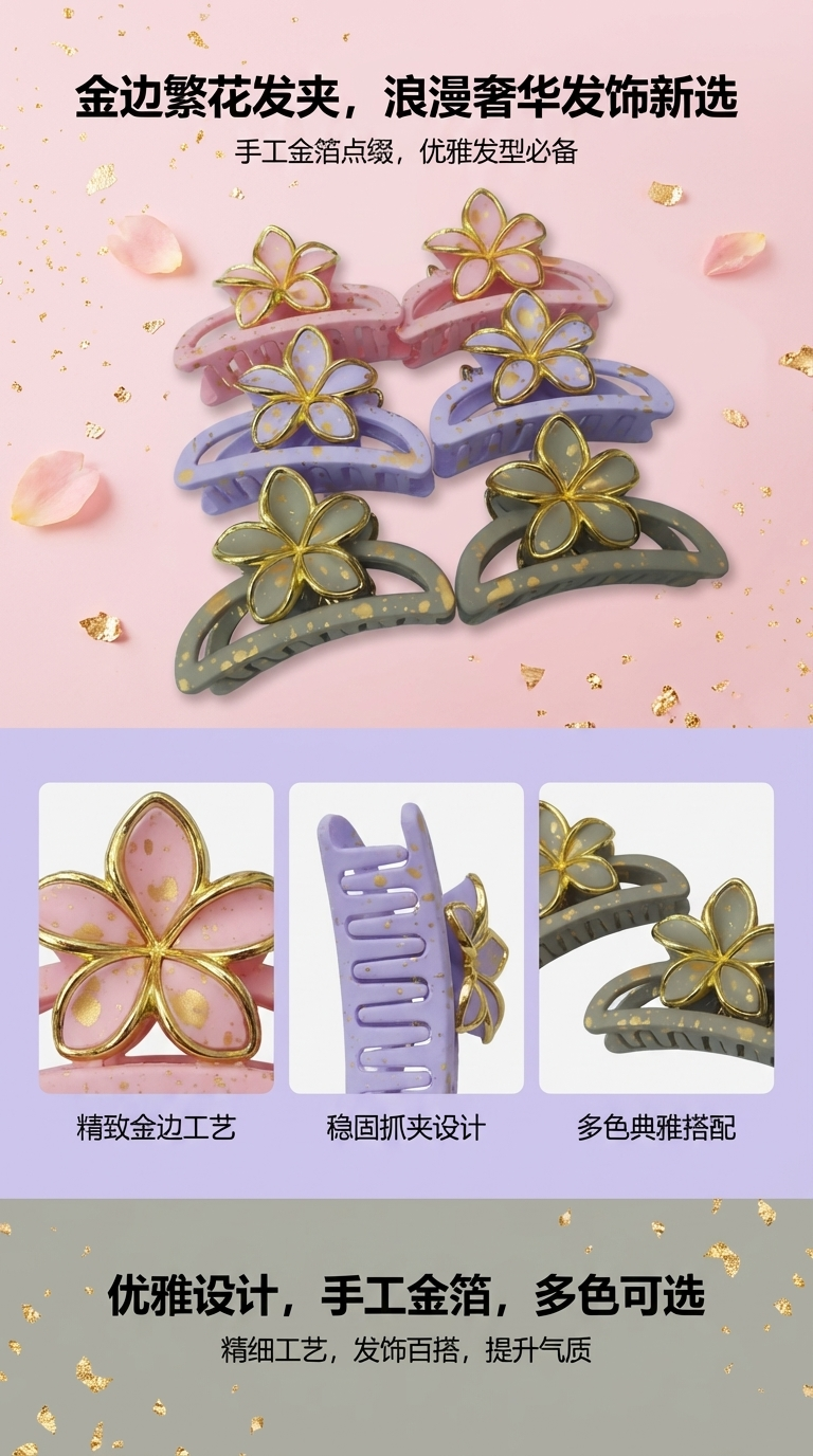 Shark clip, hairpin, hair accessory, women's fashion, versatile hairpin, Korean version, simple style clip 103330286 pic 1