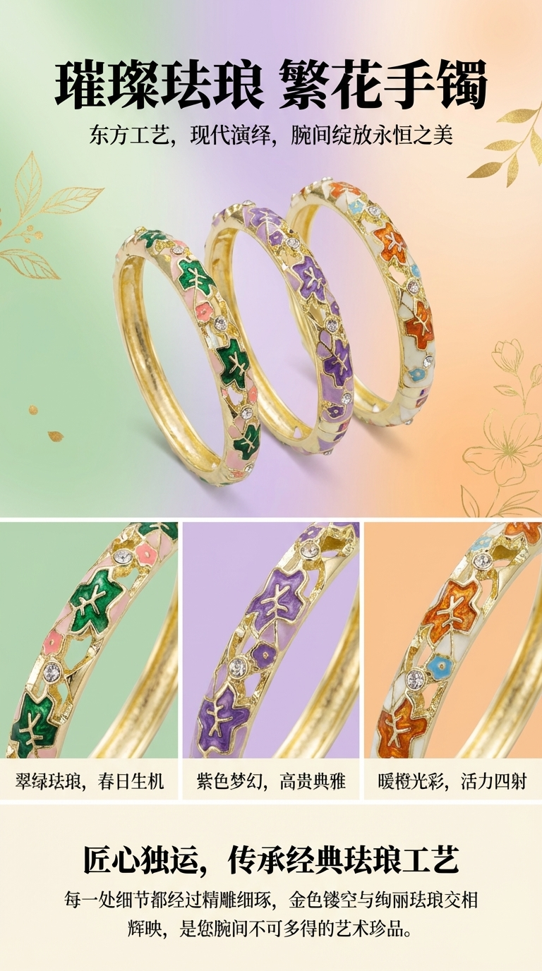 925银猫眼手镯铜微镶手环简约时尚饰品详情1