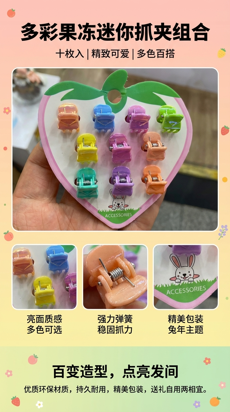 鲨鱼夹抓夹发饰女款时尚发夹大号夹子发卡简约百搭详情1