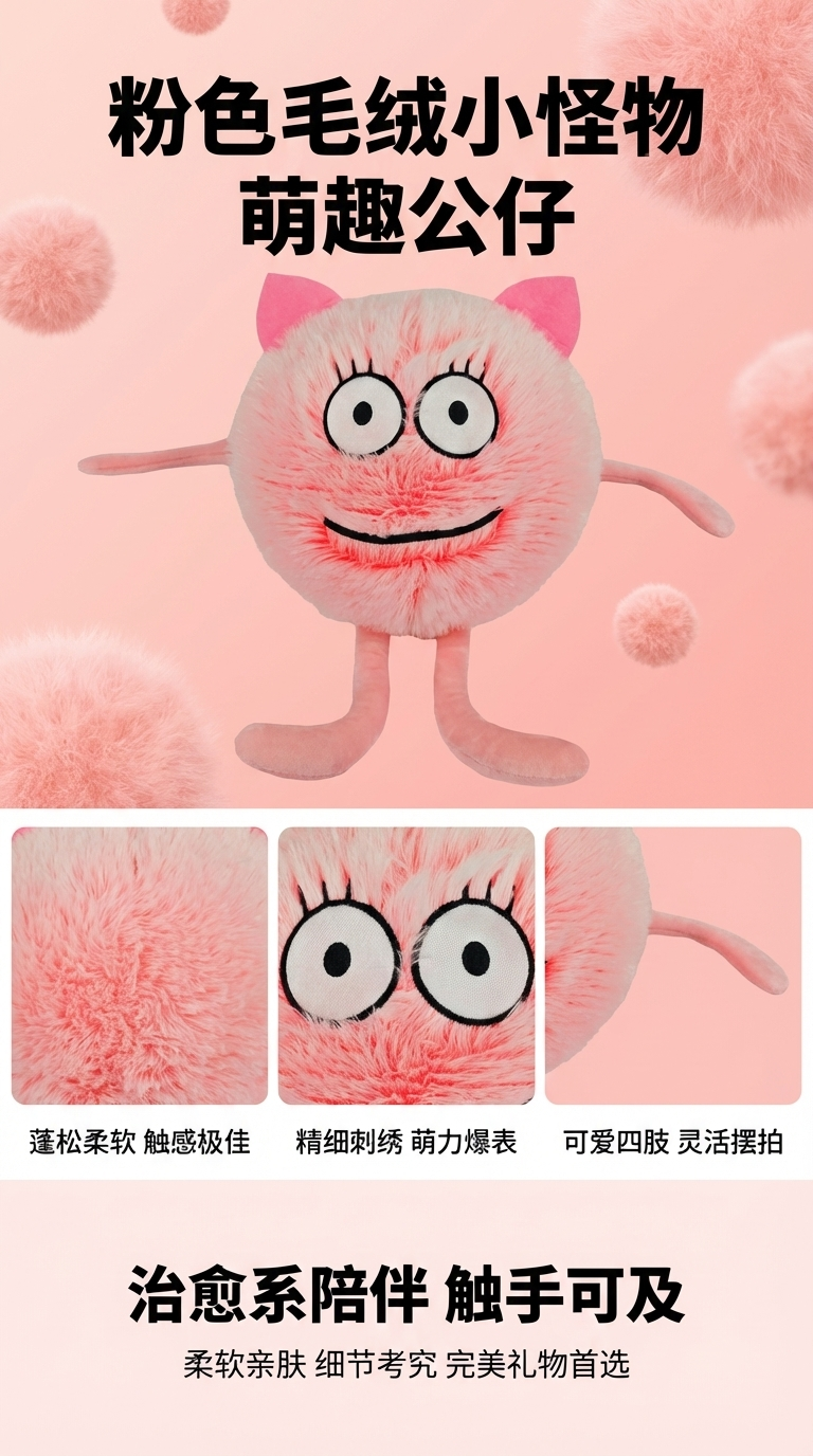 潮流玩偶毛绒公仔娃娃毛绒玩具批发定制玩具可爱卡通 plush详情1