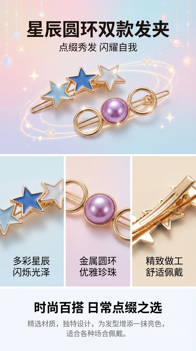 学生跨境发卡发夹儿童发夹可爱发饰美妆必备详情1