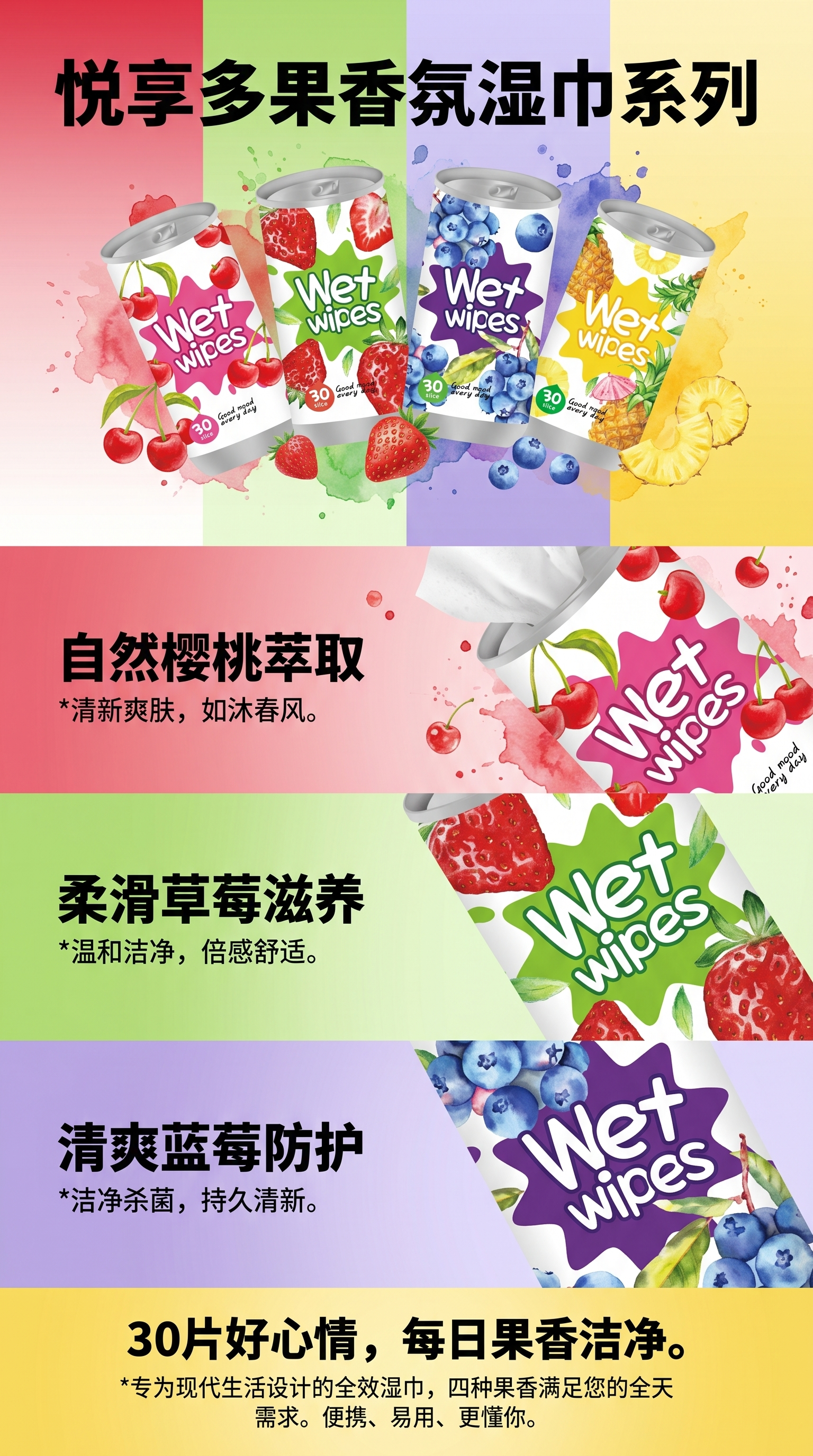H085可乐罐湿巾 便携去油详情1