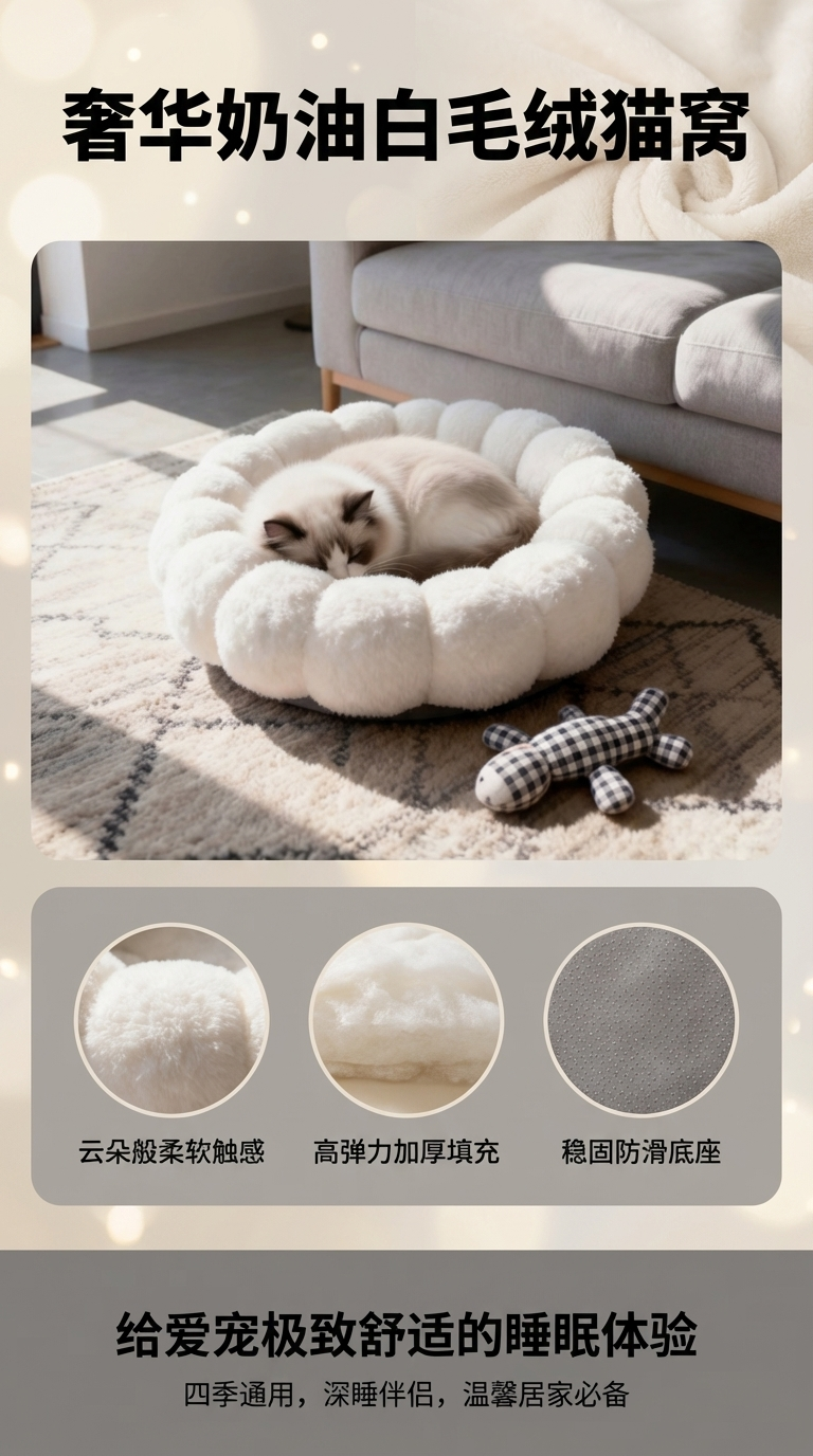 Cat beds, dog beds, all-season universal cat security beds, multi-cat family sleeping beds, special cat beds, cushions and sofas for kittens pic 1